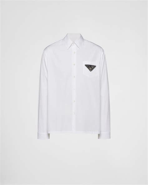 prada white collar shirt|Prada shirt men price.